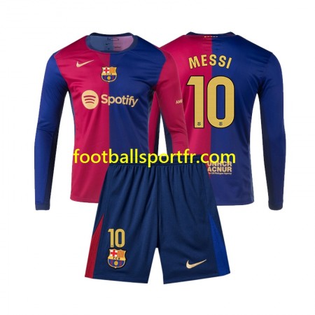 Tenue FC Barcelone Lionel Messi 10 Enfant Domicile 2024-2025 Maillot de Foot ML Tenue FC Barcelone Lionel Messi 10 Enfant Domicile 2024-2025 Maillot de Foot ML